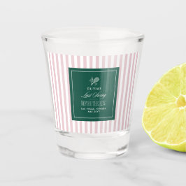 Green pink Tennis Bachelorette elegant modern Schnapsglas