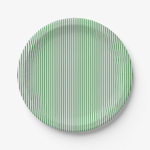 Green Pinstripe Pappteller