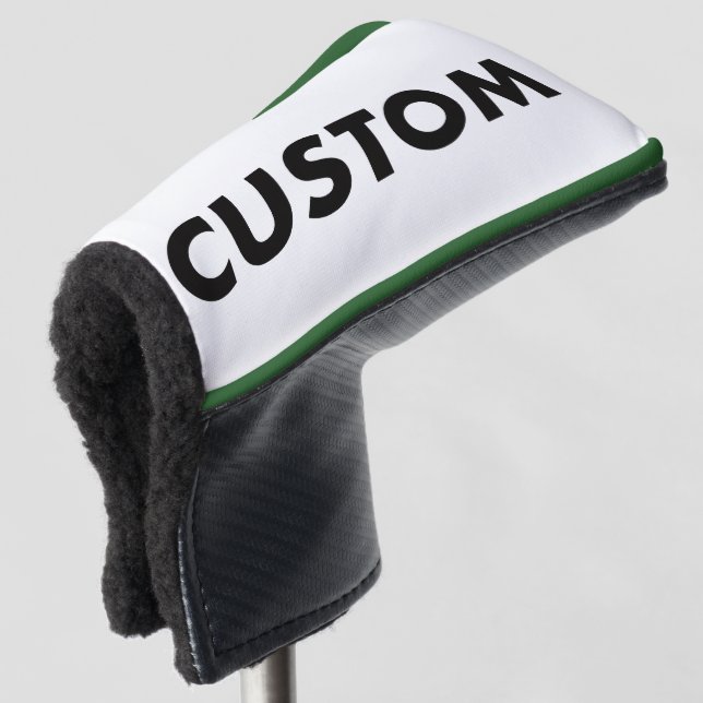 GREEN Piping Custom Golf Putter Headcover Blank (3/4 Vorderseite)