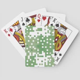Green Pixel Pattern Spielkarten