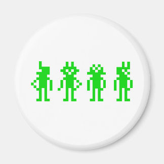 Green Pixel Roboter Magnet