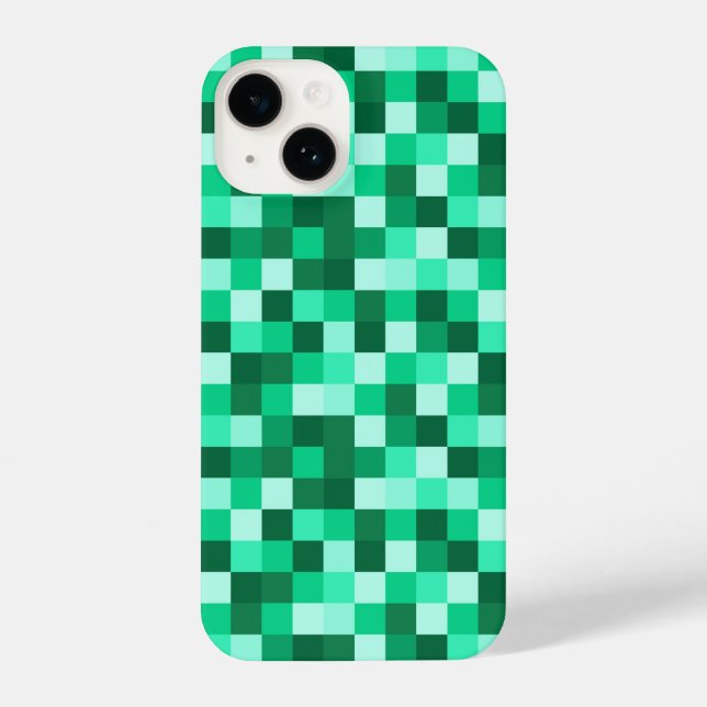 Green Pixels Cell Phone Case Minecraft Print iPhone Hülle (Rückseite)
