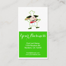 Green Pizza Koch - individuell anpassbare Visitenk Visitenkarte