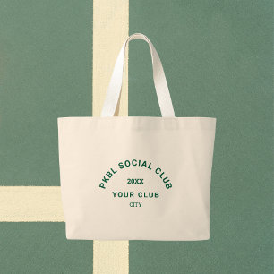 Green PKBL Social Club Wappen Pickleball Jumbo Stoffbeutel