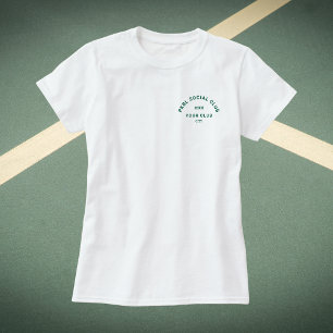 Green PKBL Social Club Wappen Pickleball T-Shirt