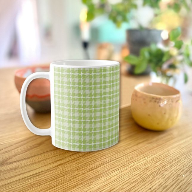 Green Plaid Mug Kaffeetasse (Von Creator hochgeladen)
