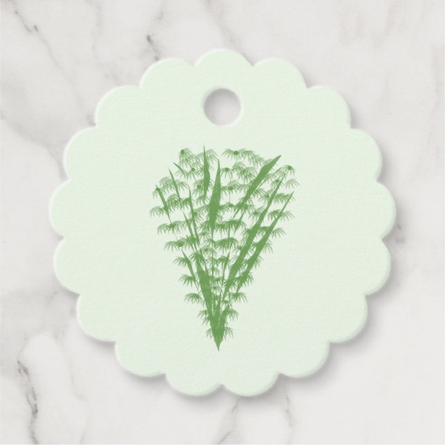 Green plant in the shape of a bouquet. geschenkanhänger (Vorderseite)