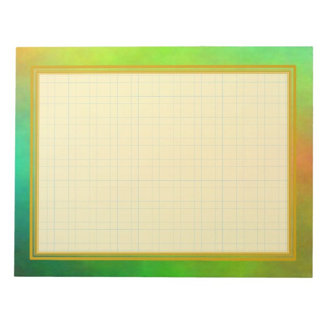 Green Plasma-Gitter 8.5x11 Note Pad Notizblock (Vorderseite)