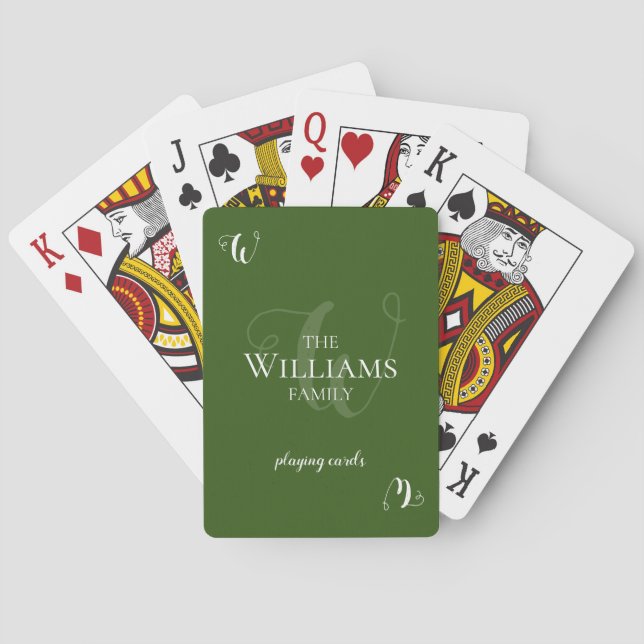 Green Playing Cards der Familie Monogram Spielkarten (Rückseite)