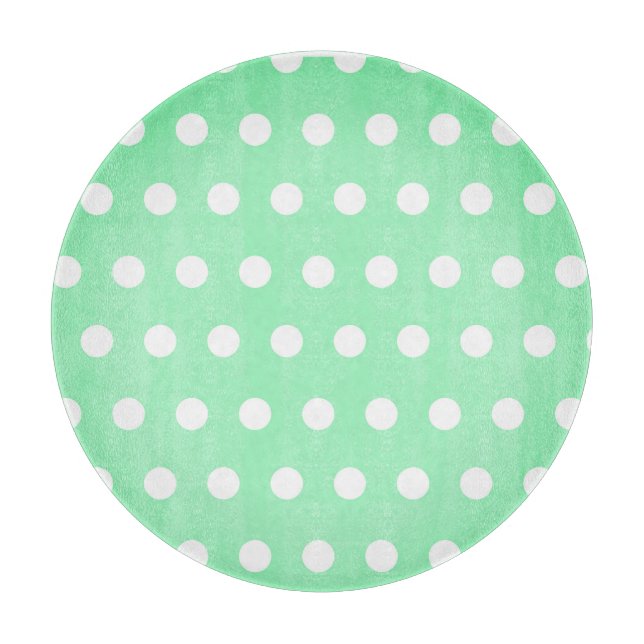 Green Poka Dots Schneidebrett (Vorderseite)