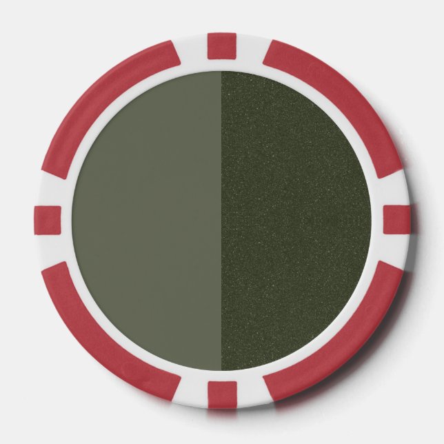 Green Poker Chip mit zwei Tonen Moos - individuell (Vorderseite)