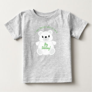 Green Polar Bär Big Sister Brother Baby T-shirt