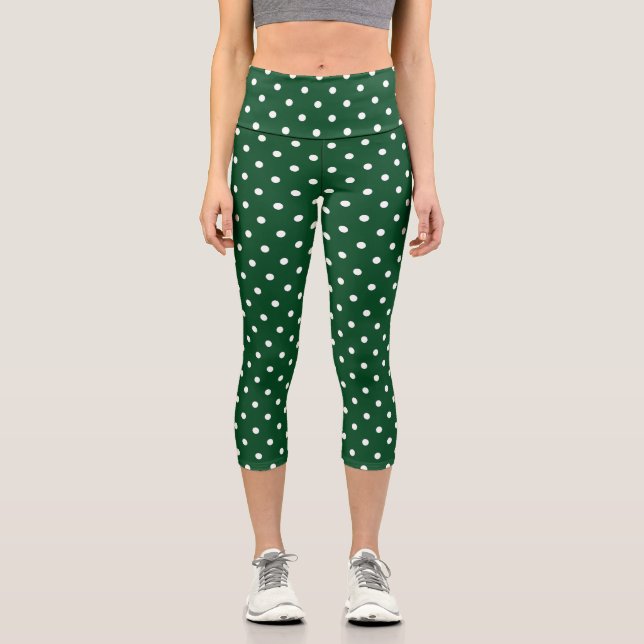 Green Polka Dos Capris (Vorderseite)