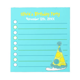 Green Polka Dot Birthday Party Personalisiert Gefa Notizblock