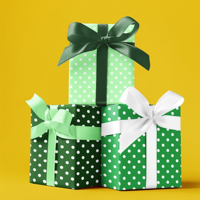 Green Polka Dot Geschenkpapier Set (Von Creator hochgeladen)