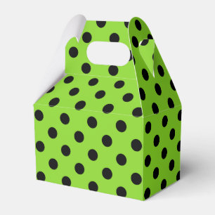 Green Polka Dot Halloween Gable Favor Box Geschenkschachtel