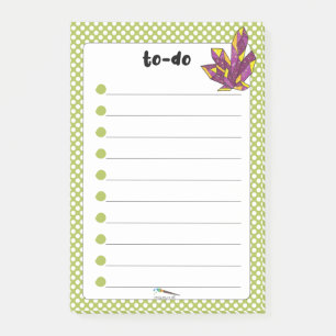 Green Polka Dot Red Diamond TO-DO Post-it Klebezettel