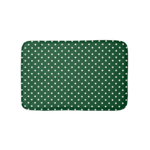 Green Polka Dots Bath Mat Badematte