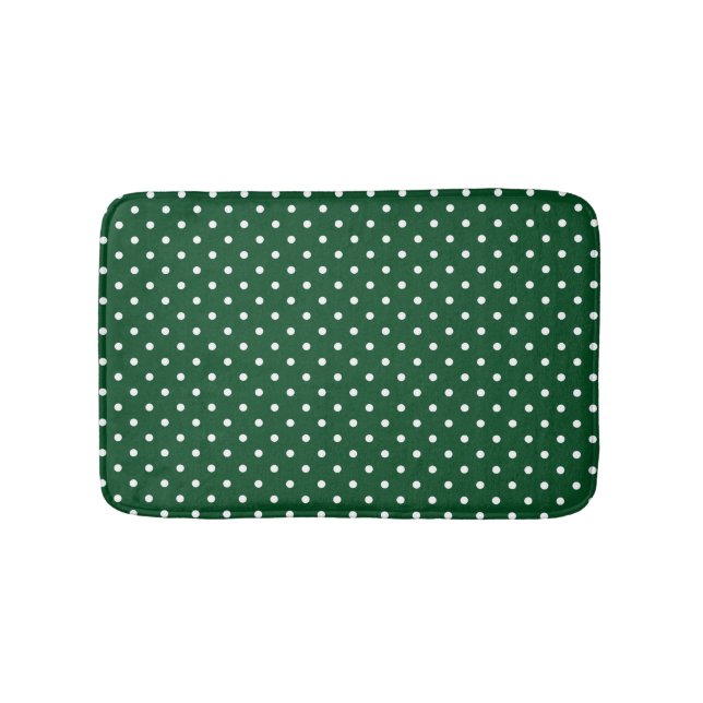 Green Polka Dots Bath Mat Badematte (Vorderseite)