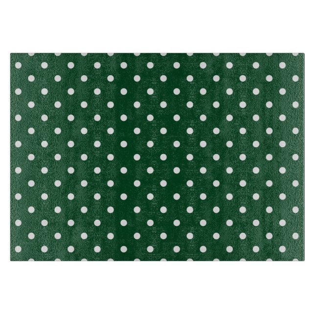 Green Polka Dots Cutting Board Schneidebrett (Vorderseite)