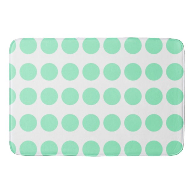 Green Polka Dots Design Badematte (Vorderseite)