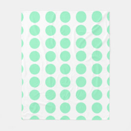 Green Polka Dots Design Fleecedecke
