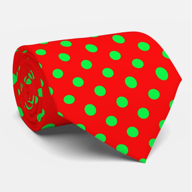 Green Polka Dots Design Krawatte (Von Creator hochgeladen)