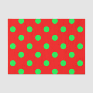Green Polka Dots Design Seidenpapier
