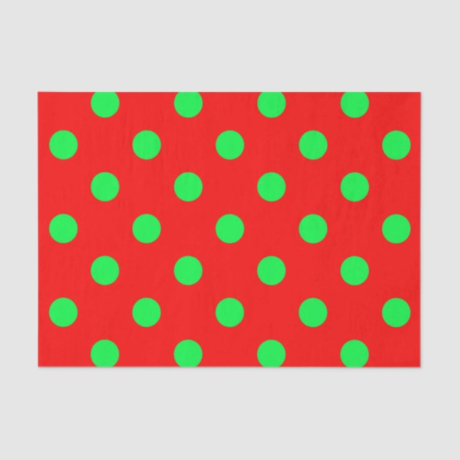 Green Polka Dots Design Seidenpapier (Vorderseite)