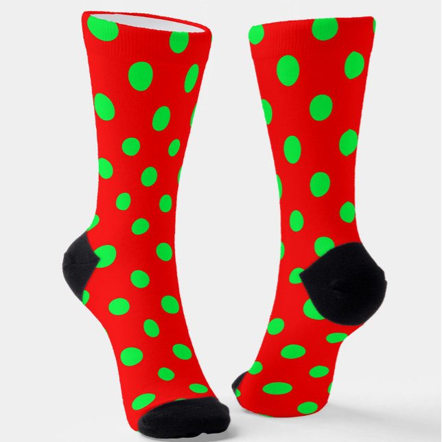 Green Polka Dots Design Socken (Von Creator hochgeladen)