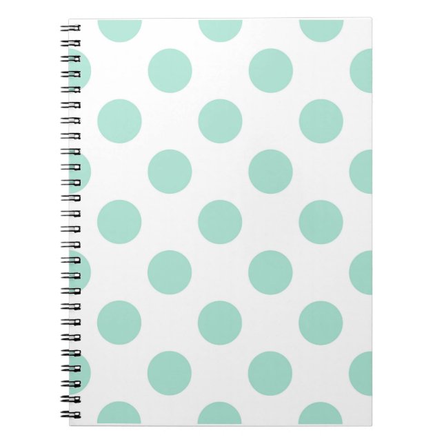 Green Polka Dots Mustermuster Mustermuster Illustr Notizblock (Vorderseite)