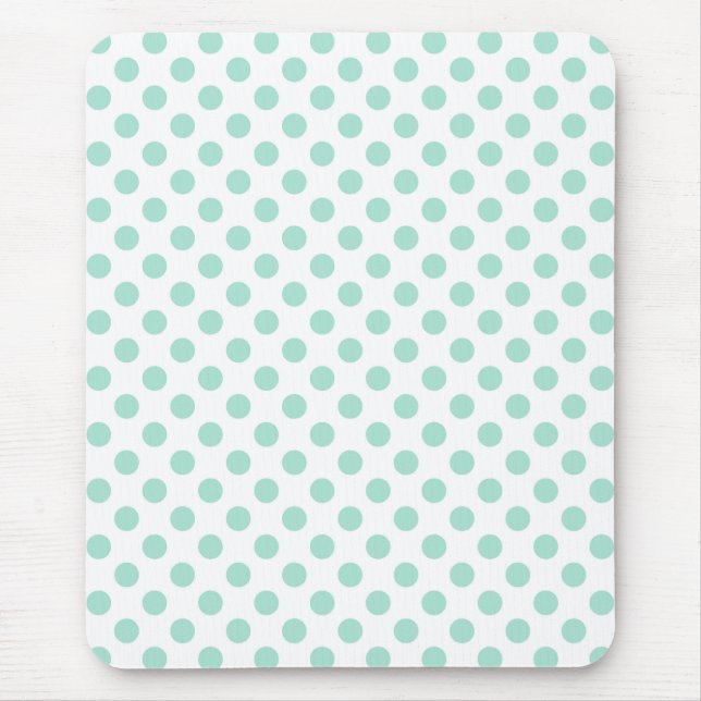 Green Polka Dots Pattern Dot Pattern Illustrator T Mousepad (Vorne)