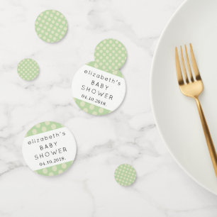 Green Polka Dots, Polka Dot Pattern, Babydusche Konfetti