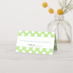 Green Polka Dots, Polka Dot Pattern, Dots, Hochzei Platzkarte