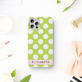 Green Polka Dots, Polka Dot Pattern, Ihr Name Case-Mate iPhone Hülle