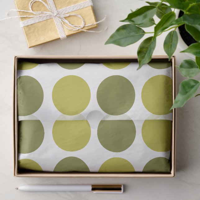 Green Polka Dots  Seidenpapier (Geschenk)