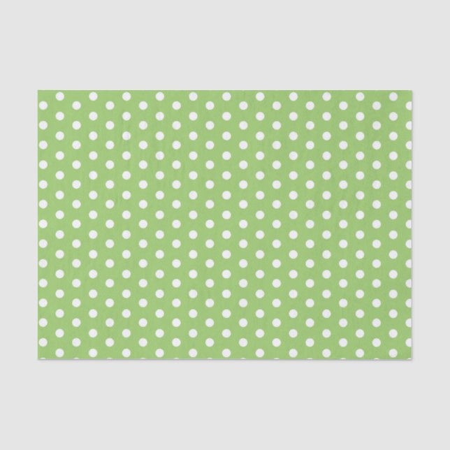 Green Polka Dots Seidenpapier (Vorderseite)