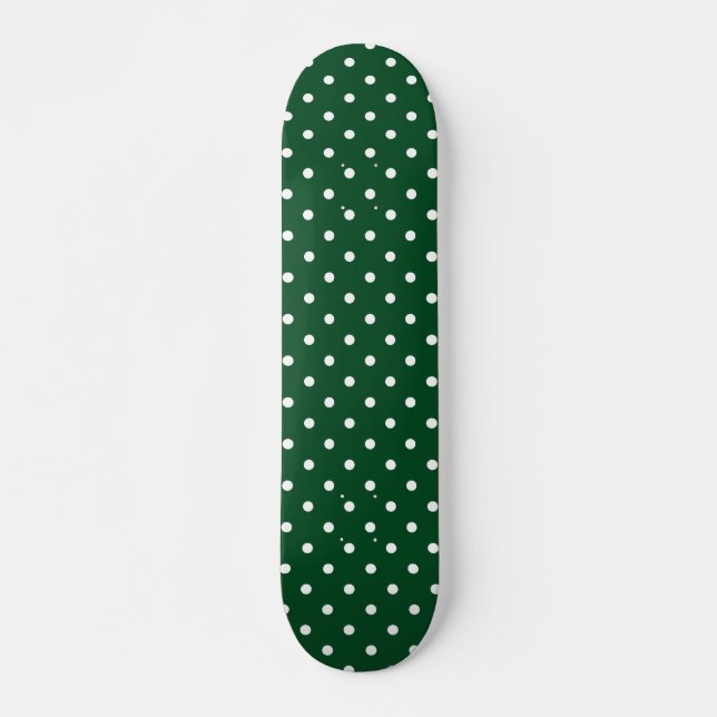 Green Polka Dots Skateboard Deck (Vorne)