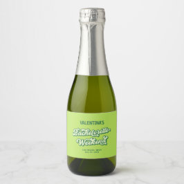 Green Pool Party Bachelorette Champagne Label