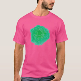 Green Pop Art Rose T-Shirt
