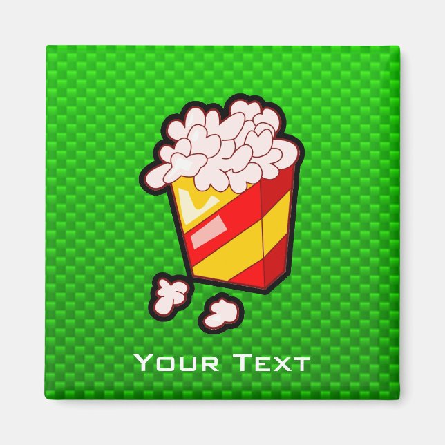 Green Popcorn Magnet (Vorne)
