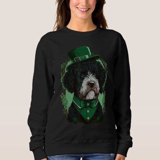 Green Portie shamrock St Patricks Day Portuguese W Sweatshirt (Vorderseite)