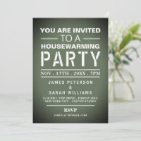 Green Poster Housewarming Party