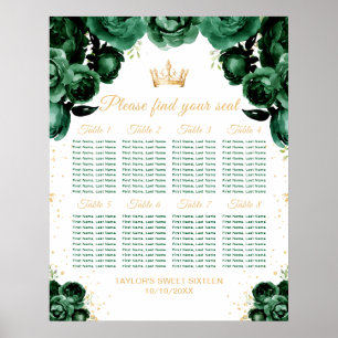 Green Princess 16 . Geburtstag Seekarte Poster