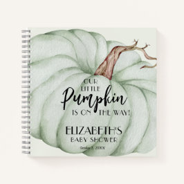 Green Pumpkin Baby Showbook Notizbuch