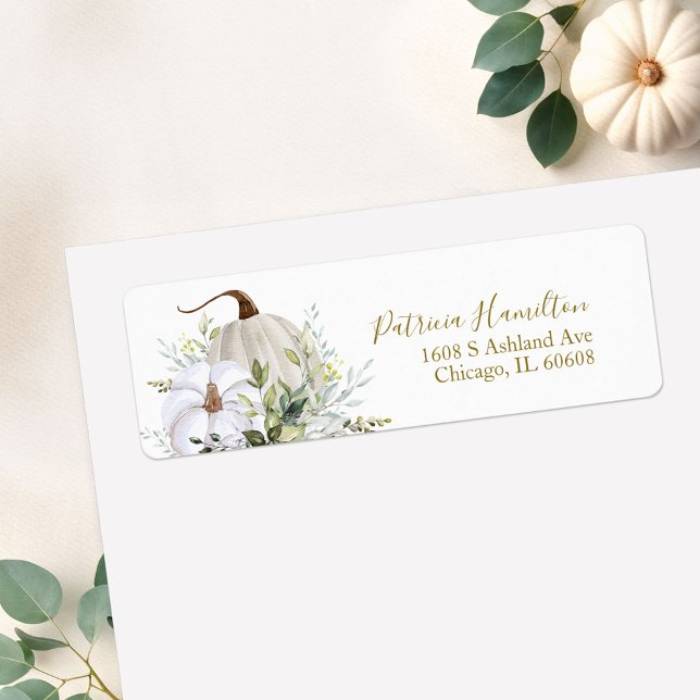 Green Pumpkin Fall Brautparty Label (Von Creator hochgeladen)