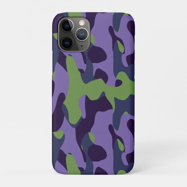 Green Purple and Blue Camo abstract Case-Mate iPhone Hülle (Rückseite)
