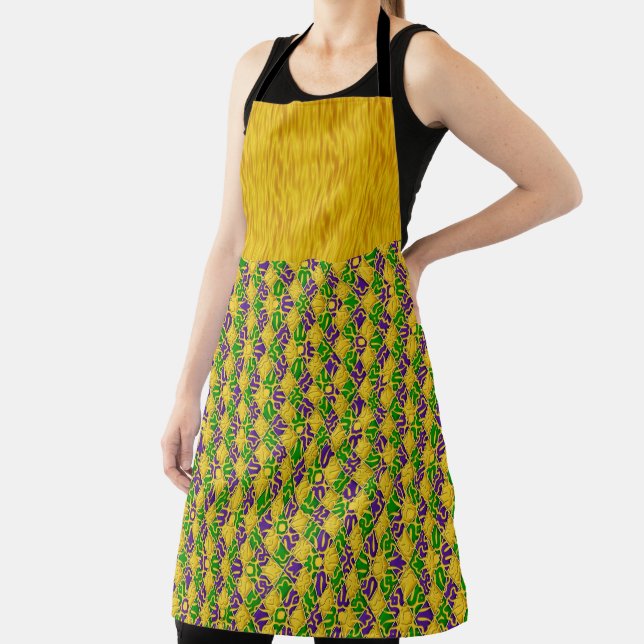 GREEN PURPLE GOLD MARDI GRAS PATTERNS SCHÜRZE (InSitu)