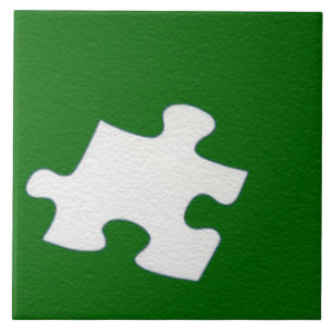 Green Puzzle Piece Tile Fliese