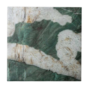 Green Quartzite Crystal Gemstone Print Fliese